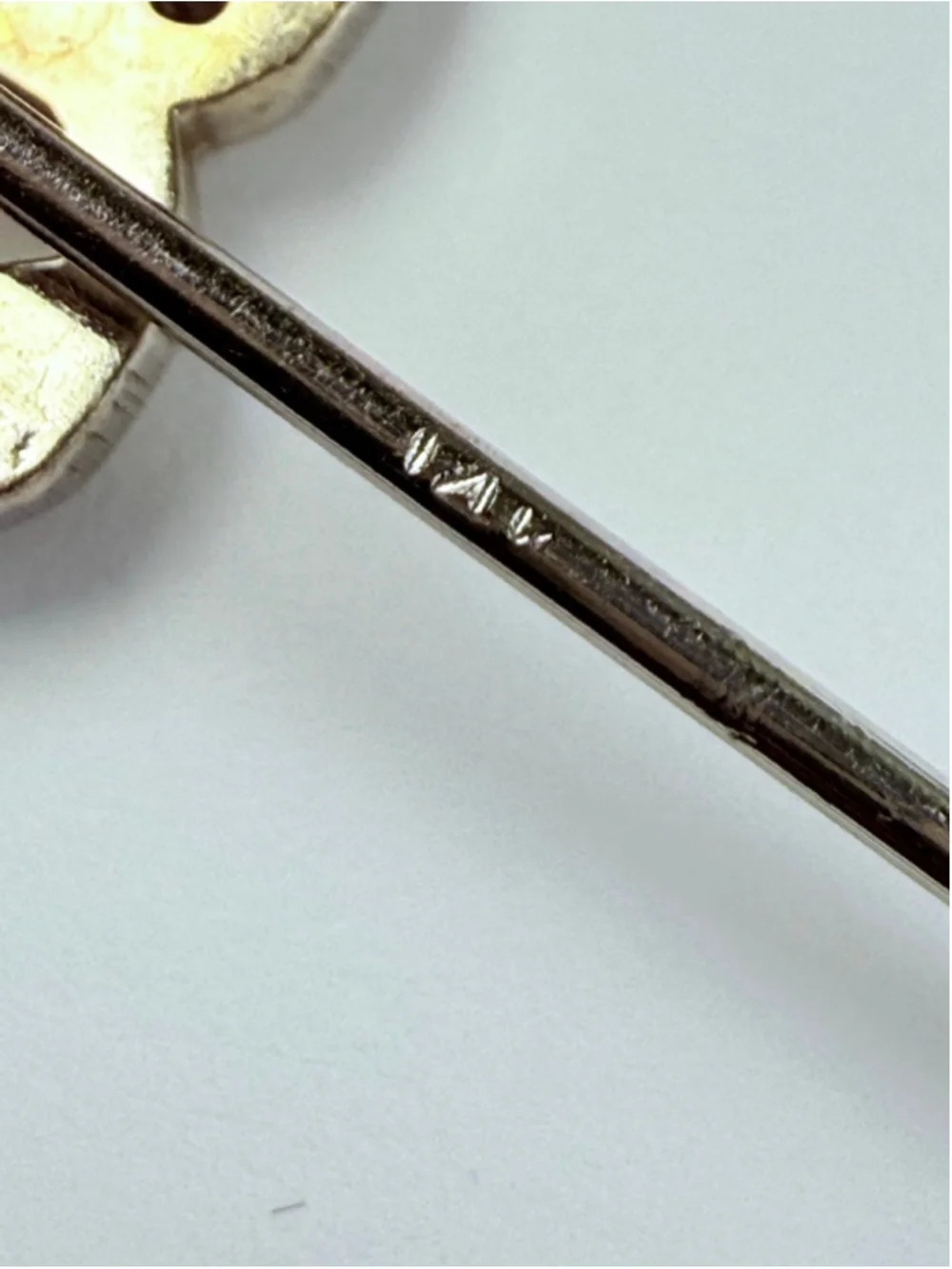 14K Solid White Gold Diamond Initial Letter 